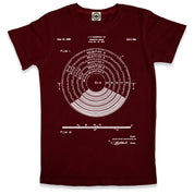 Vinyl Record Patent Men's T-Shirt in Maroon