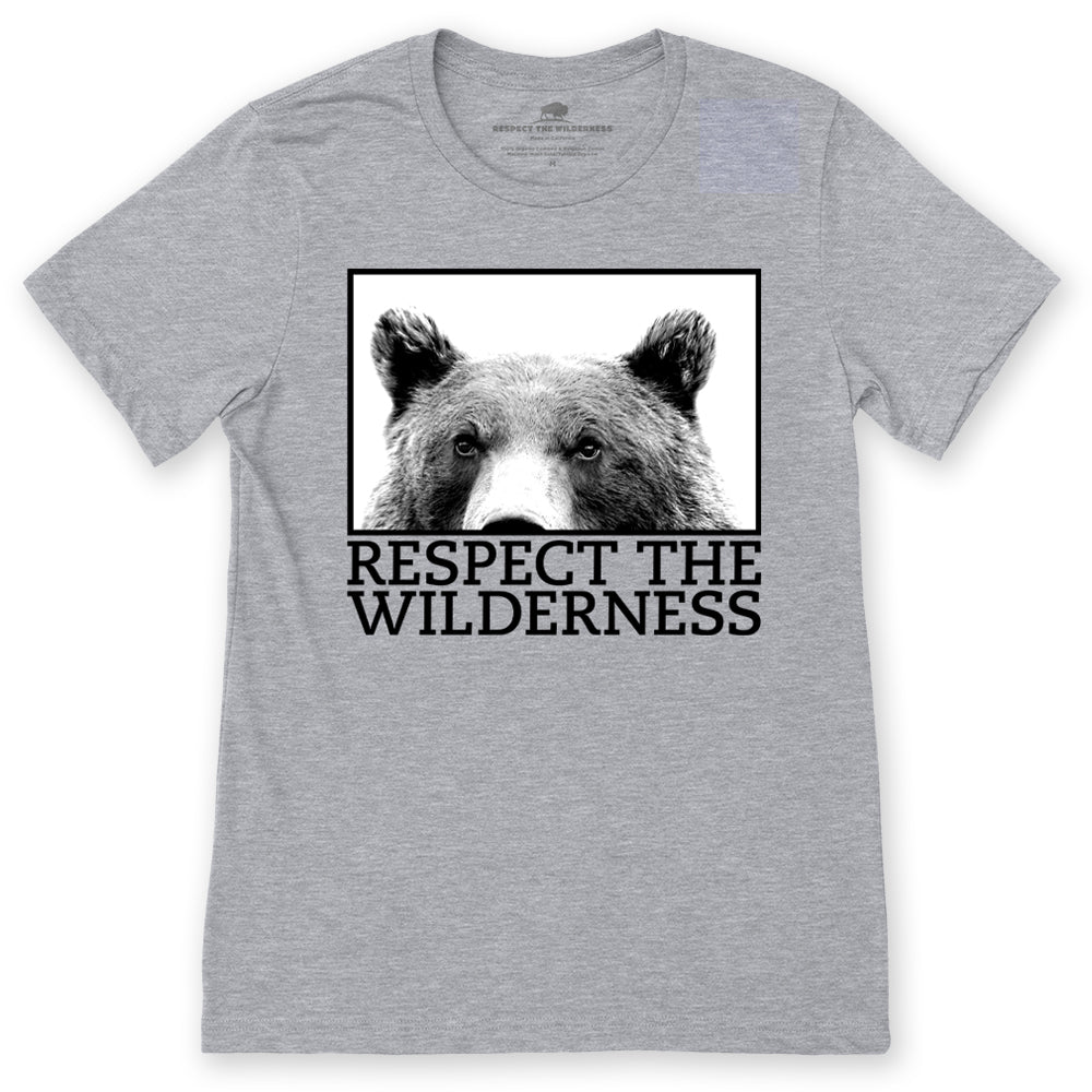 Respect The Wilderness B/W Bear Unisex Tee