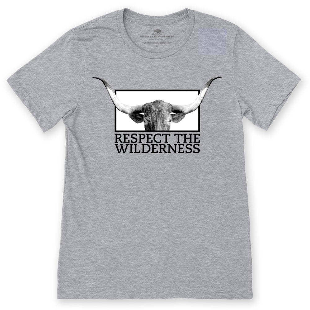 Respect The Wilderness B/W Longhorn Unisex Tee