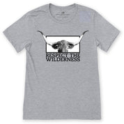 Respect The Wilderness B/W Longhorn Unisex Tee