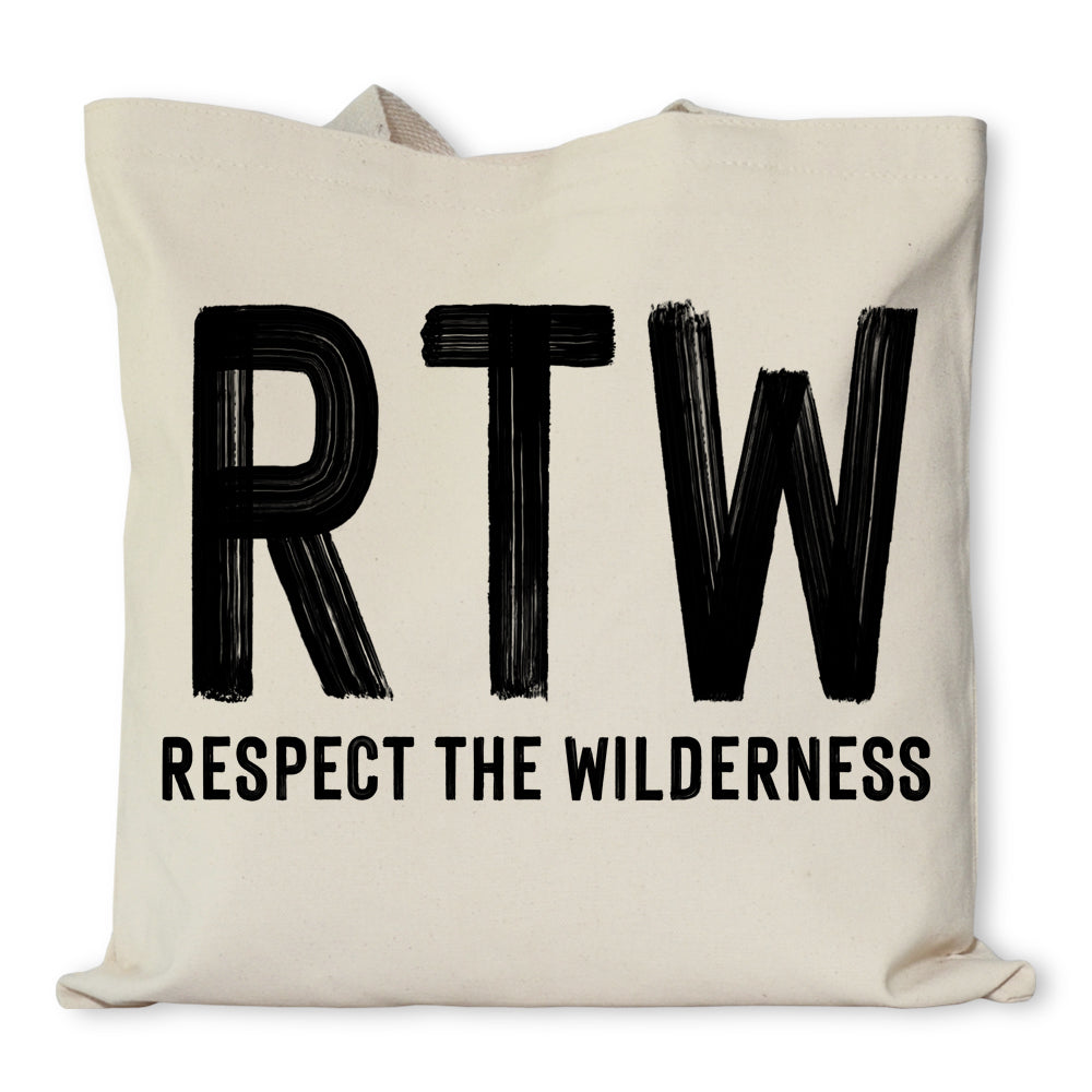 RTW (Respect The Wilderness) Brush Logo Tote Bag