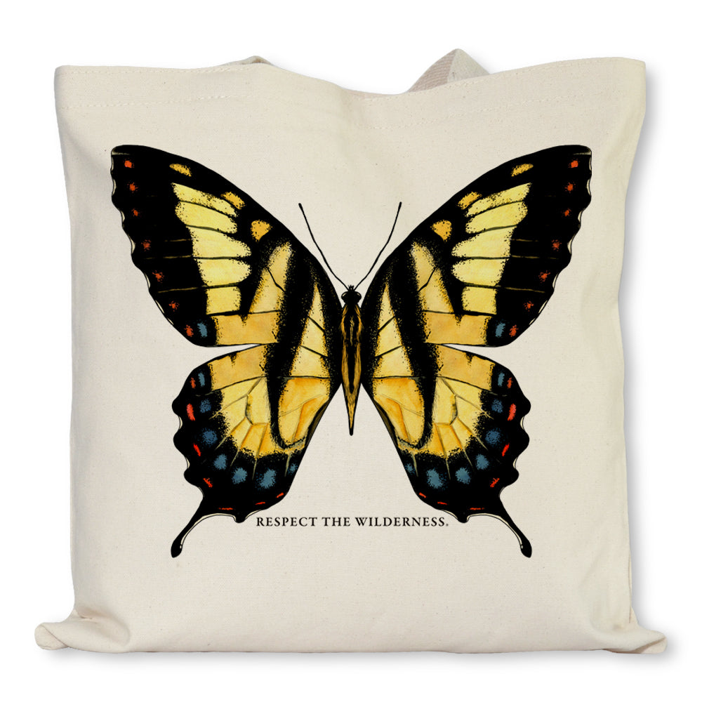 Respect The Wilderness Butterfly Tote Bag