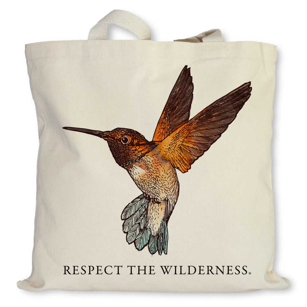Respect The Wilderness Hummingbird Tote Bag