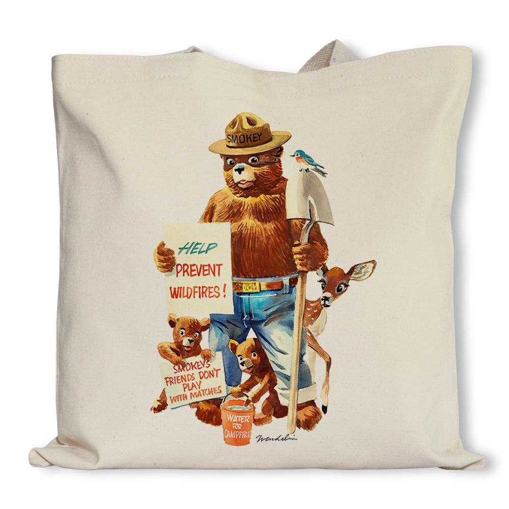 Smokey Bear "Friends Don't Play With Matches" Tote Bag