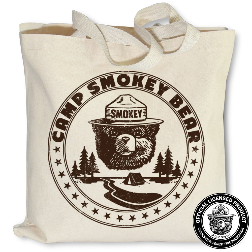 Camp Smokey Bear Tote Bag