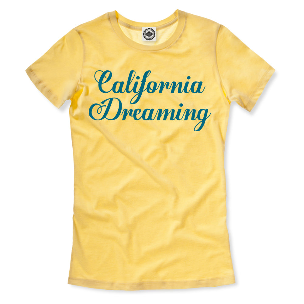 California Dreaming Women's T-Shirt in Yellow