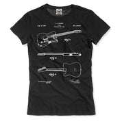 Fender Guitar Patent Women's T-Shirt in Black