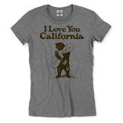 I Love You California Women's T-Shirt in Grey