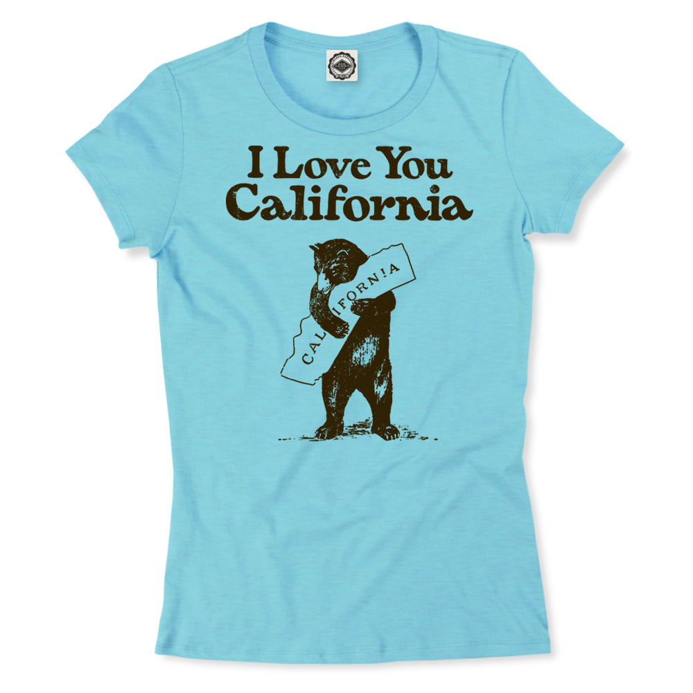 I Love You California Women's T-Shirt in Heather Mint