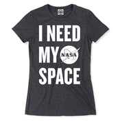 NASA I Need My Space Women's T-Shirt in Charcoal