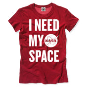 NASA I Need My Space Women's T-Shirt in Red
