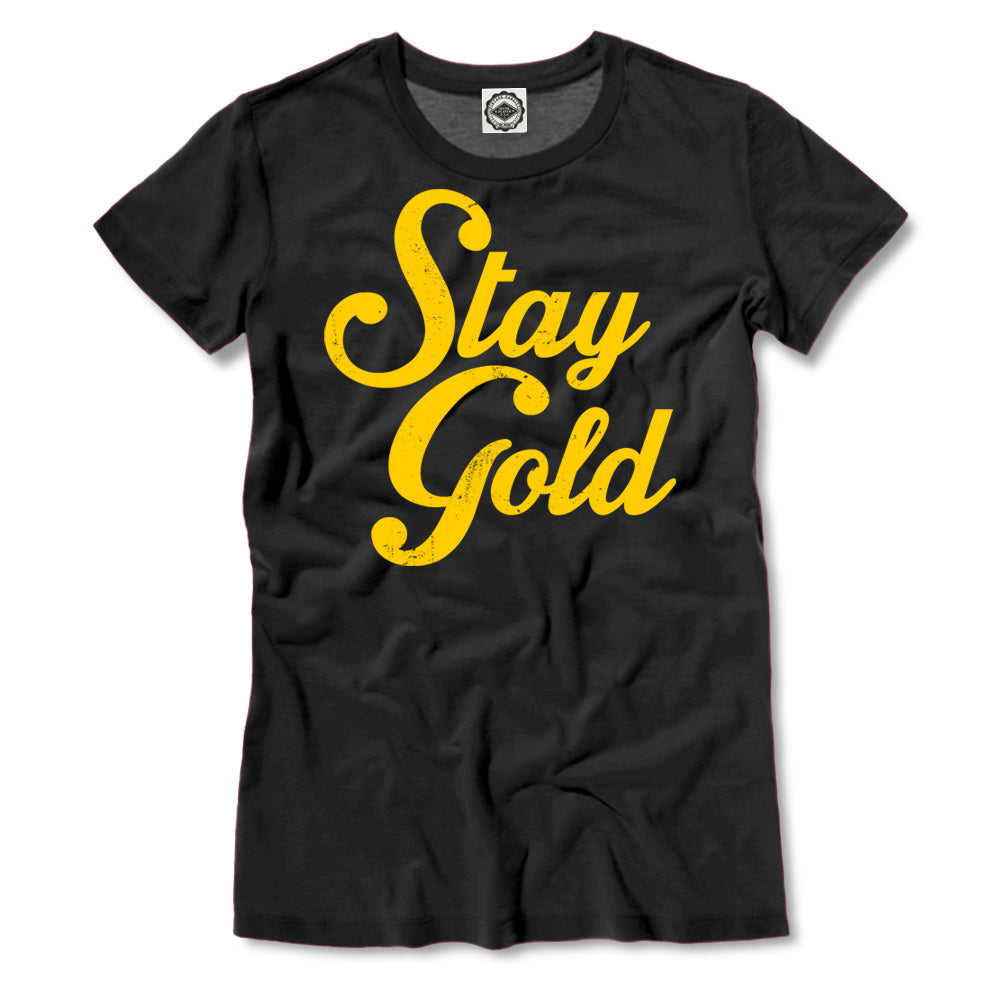 Stay Gold Women's T-Shirt in Black