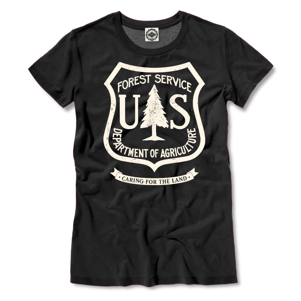 USDA Forest Service Insignia Women's T-Shirt in Black