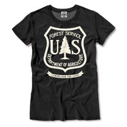 USDA Forest Service Insignia Women's T-Shirt in Black