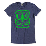 USDA Forest Service Insignia Women's T-Shirt in Heather Navy