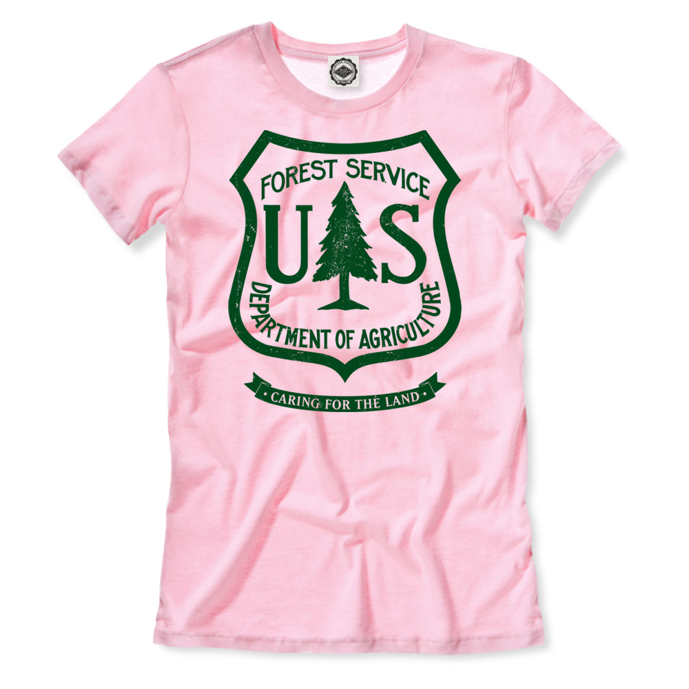 USDA Forest Service Insignia Women's T-Shirt in Pink