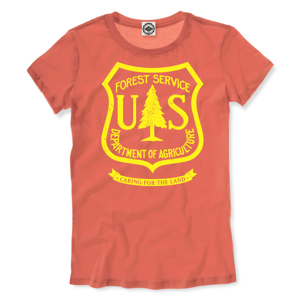 USDA Forest Service Insignia Women's T-Shirt in Sunset