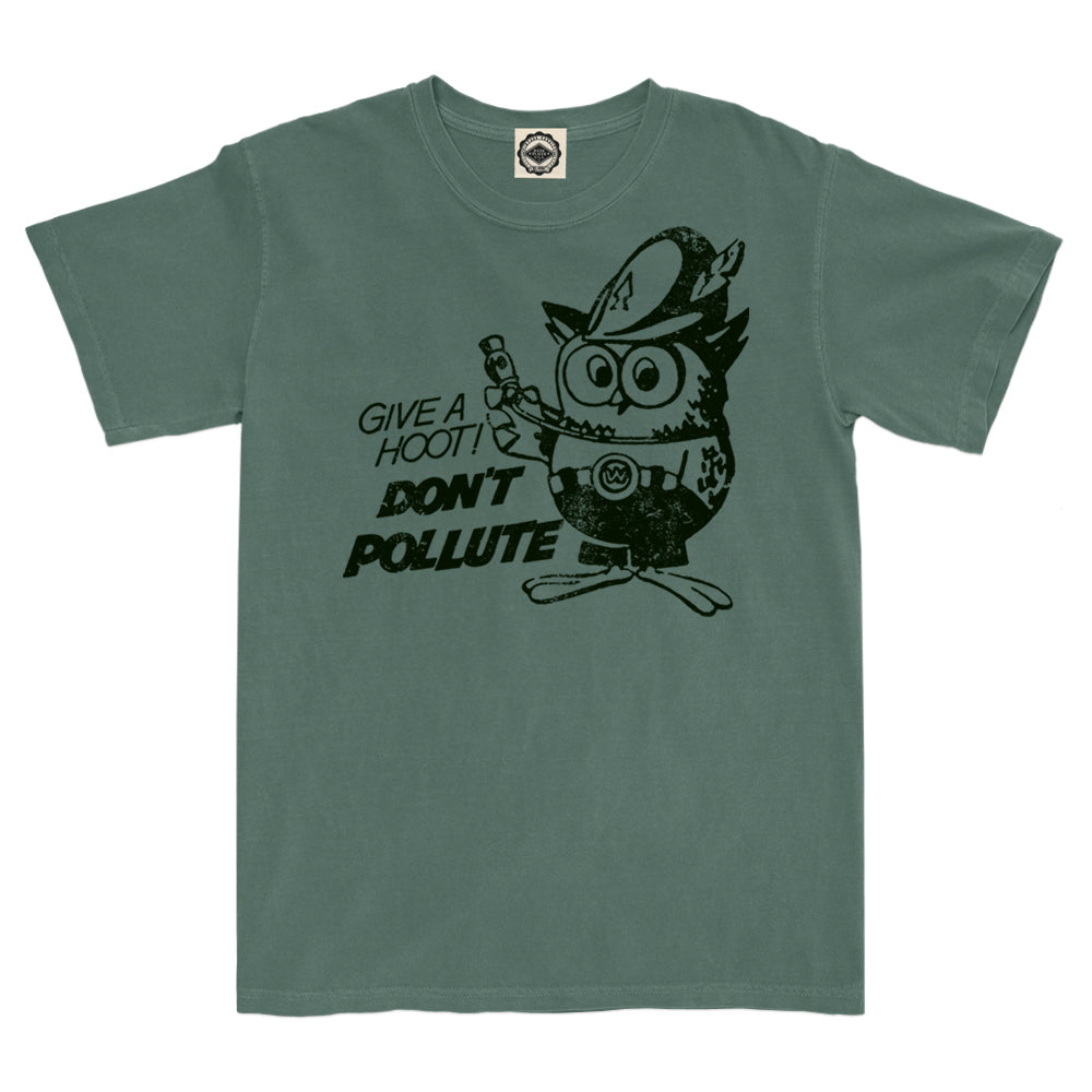 Official Woodsy Owl Men's Pigment Dyed T-Shirt in Pigment Forest