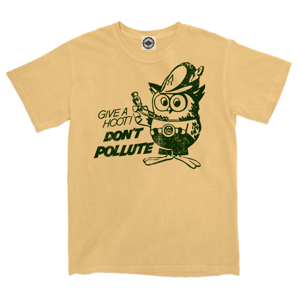 Official Woodsy Owl Men's Pigment Dyed T-Shirt in Pigment Yellow