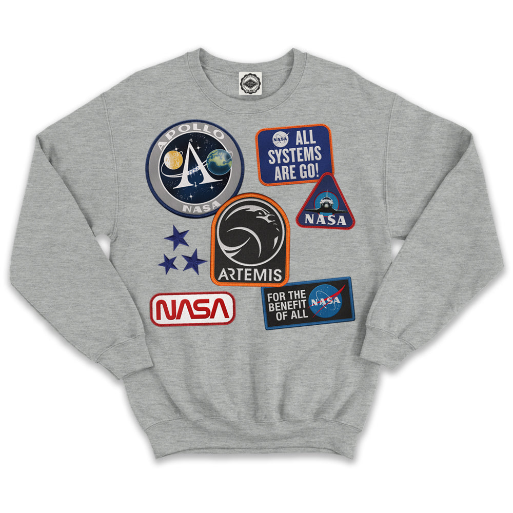 NASA Patches Unisex Crew Sweatshirt