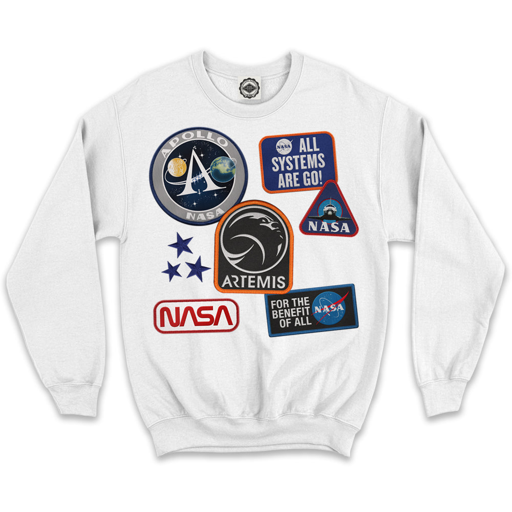 NASA Patches Unisex Crew Sweatshirt