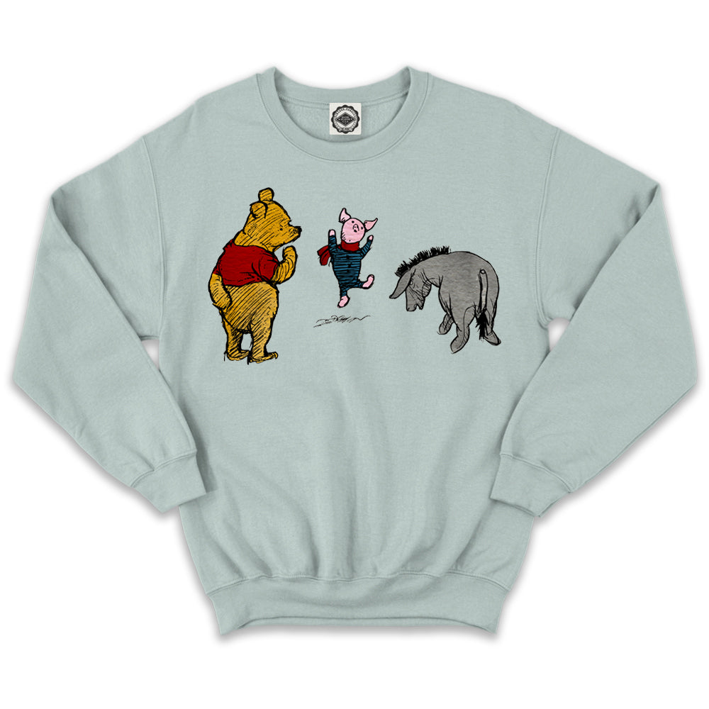 Winnie-The-Pooh, Piglet & Eeyore Unisex Crew Sweatshirt