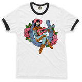 Honky Tonk Angel Unisex Ringer Tee