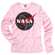 Black Official NASA Logo Toddler Long Sleeve T-Shirt in Black