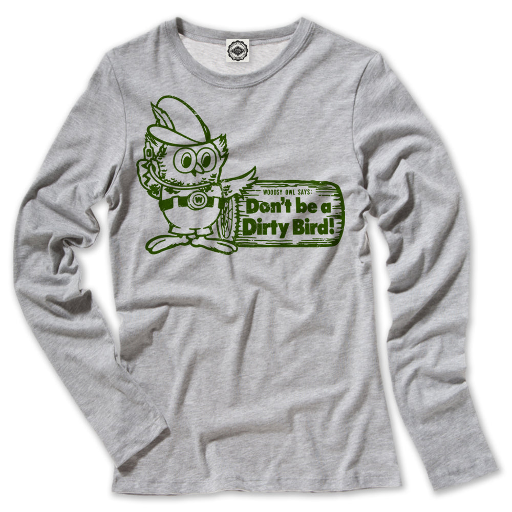 Woodsy Owl "Don't Be A Dirty Bird" Toddler Long Sleeve Tee