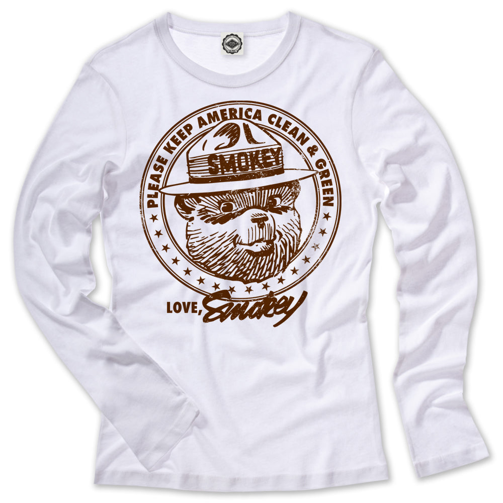 Smokey Bear "Keep America Clean & Green" Toddler Long Sleeve Tee