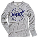 NASA 1 Color Logo Kid's Long Sleeve Tee