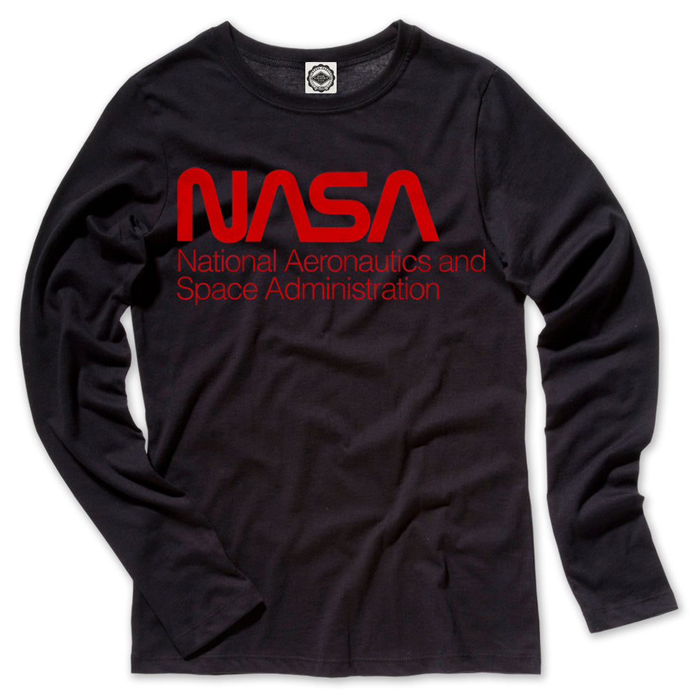 NASA (National Aeronautics And Space Administration) Logo Kid's Long Sleeve Tee
