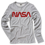 NASA Retro Worm Logo Kid's Long Sleeve Tee