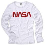NASA Retro Worm Logo Kid's Long Sleeve Tee