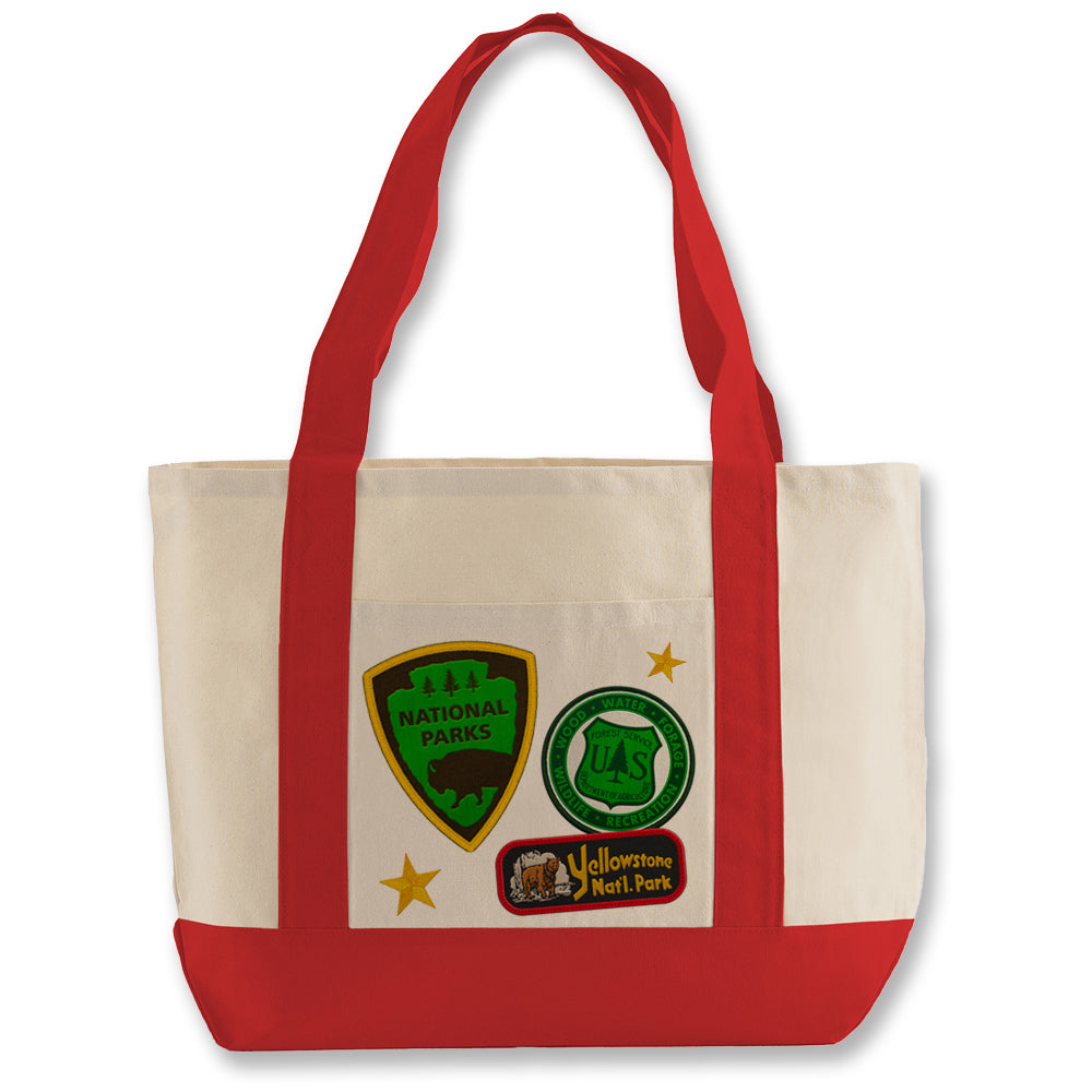 National Parks Patches Shopping Bag (Large)