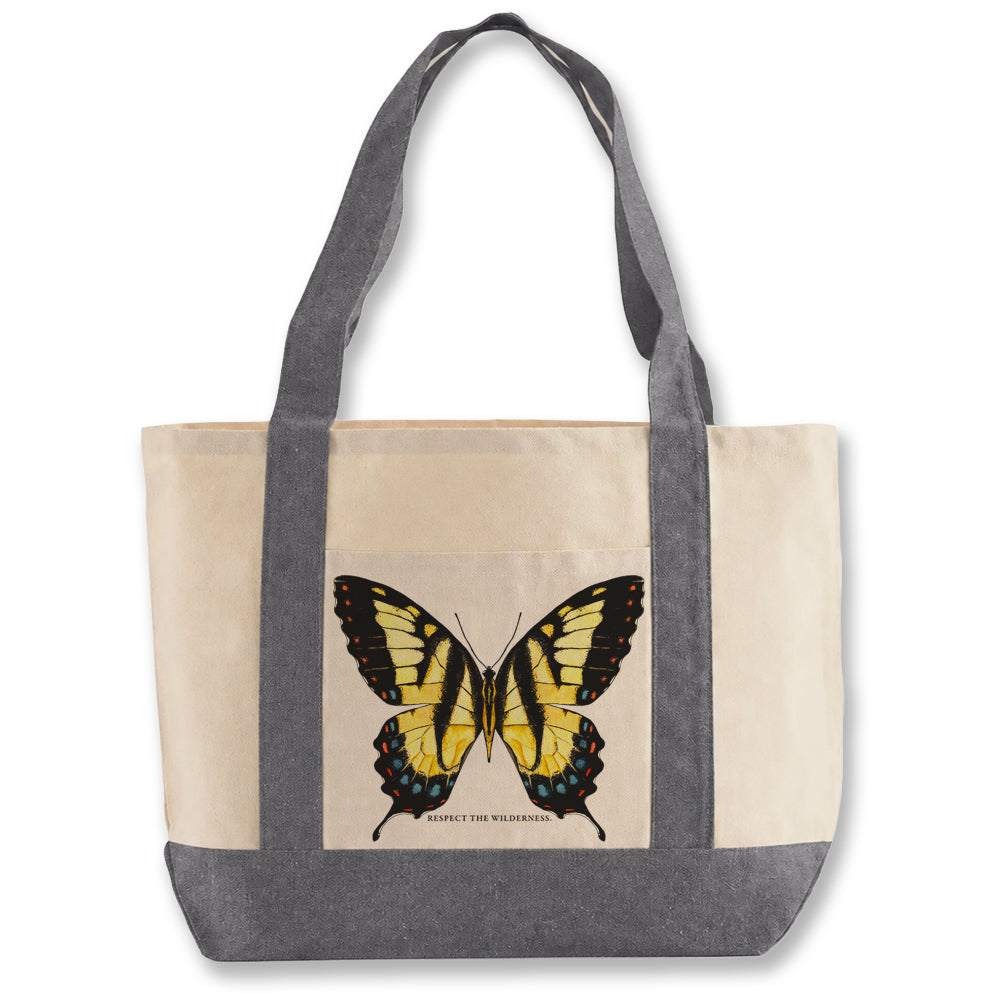 Respect The Wilderness Butterfly Shopping Bag (Large)