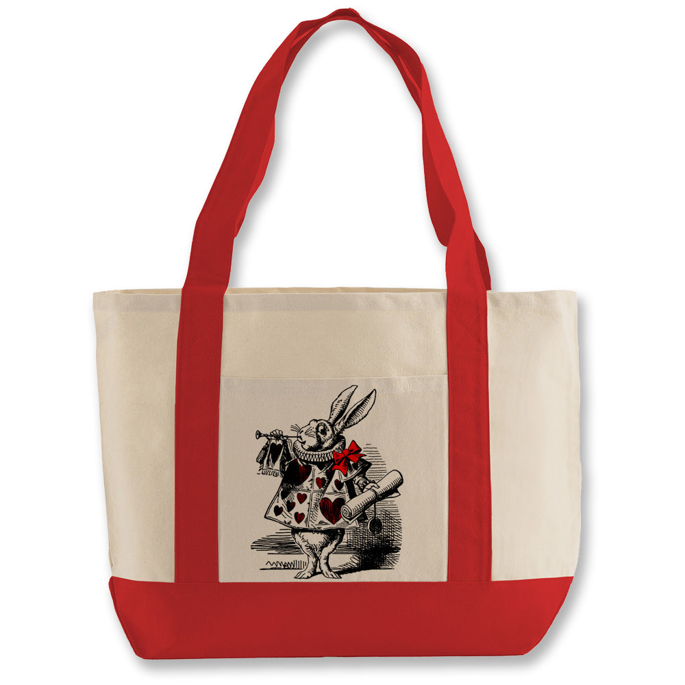 White Rabbit In Wonderland Shopping Bag (Large)