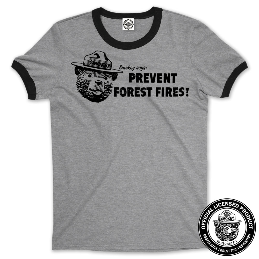 Smokey Bear "Smokey Says" Men's Ringer Tee