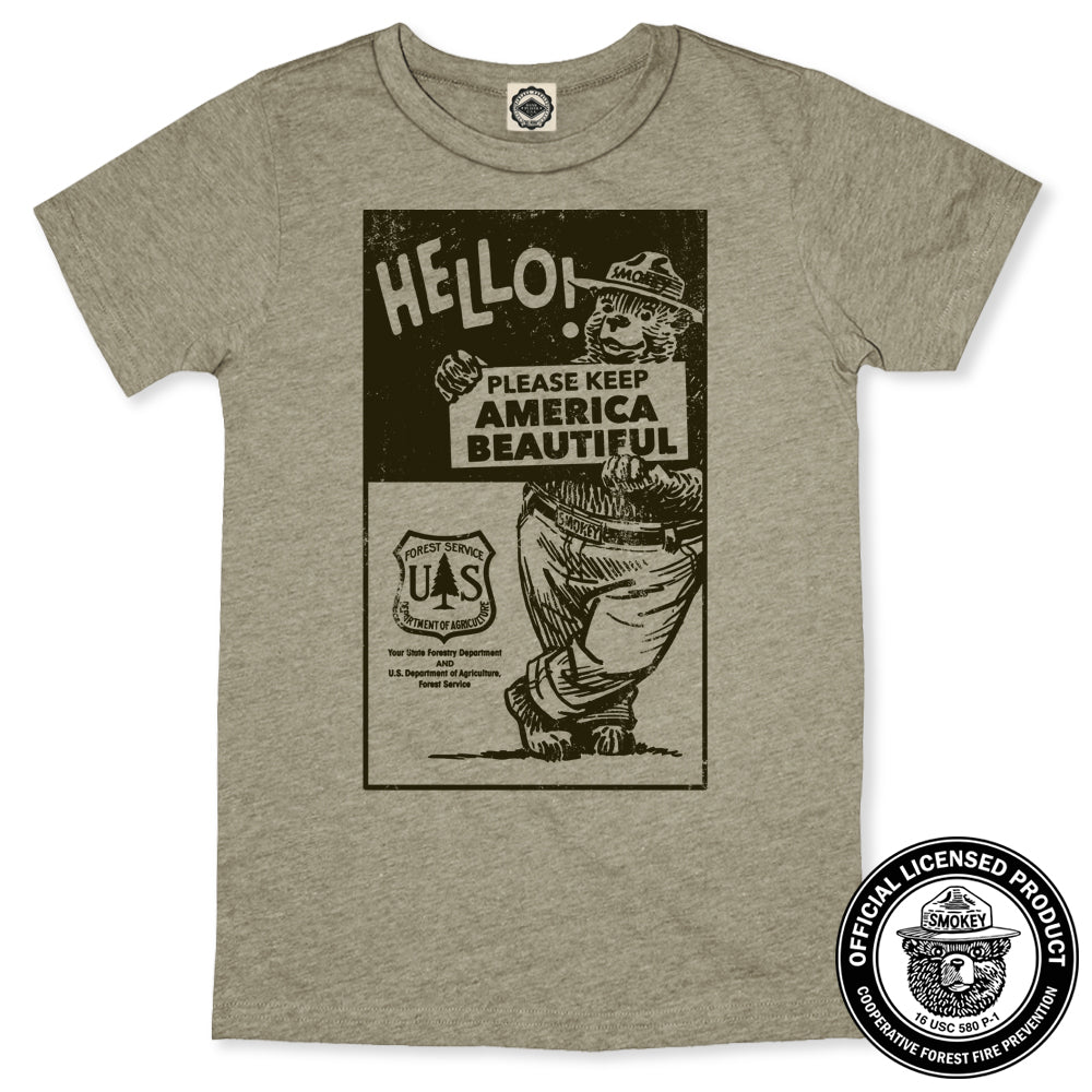 Smokey Bear "Please Keep America Beautiful" Women's Boyfriend Tee