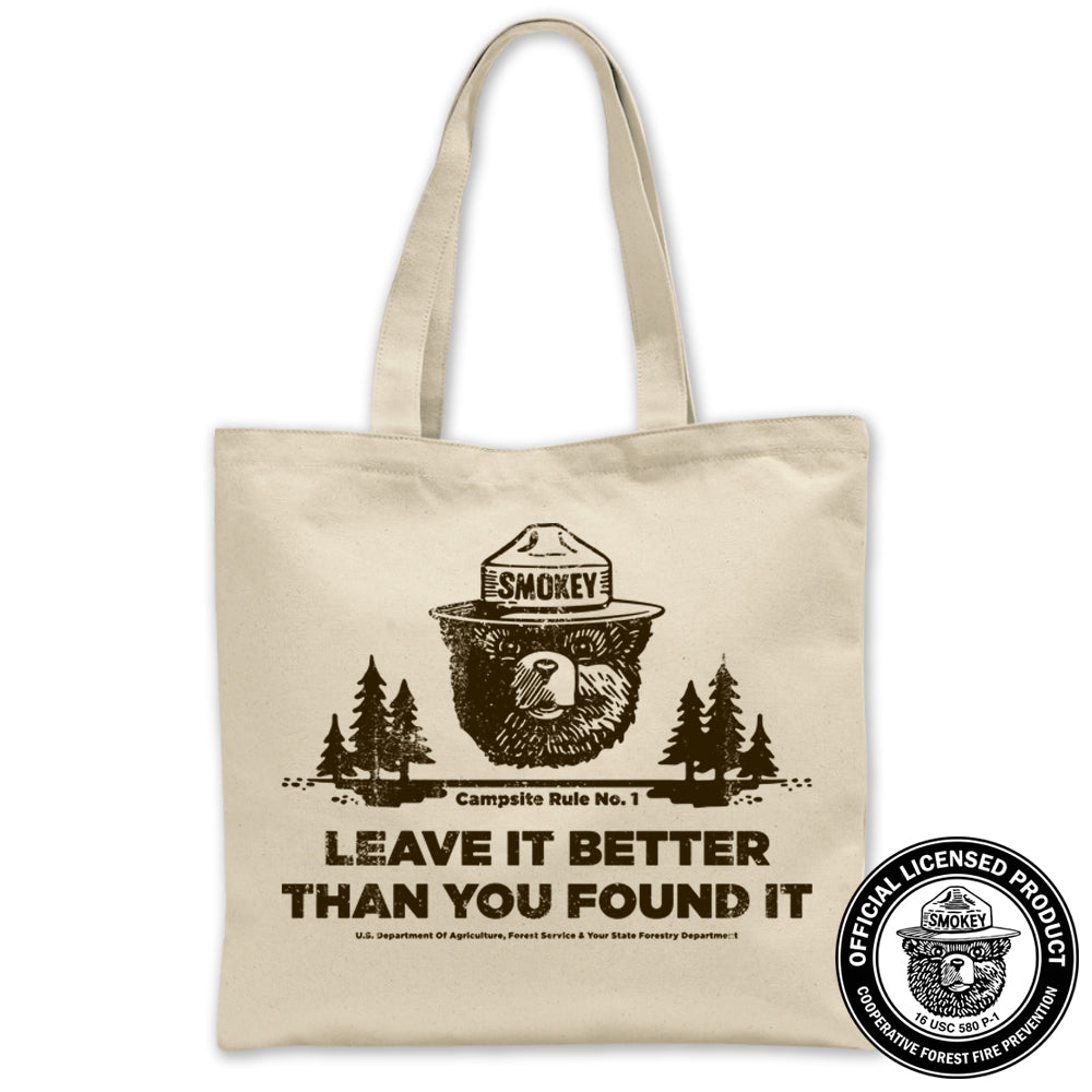Smokey Bear's Campsite Rule Tote Bag