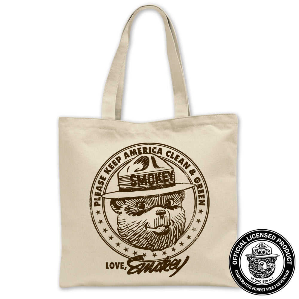 Smokey Bear "Keep America Clean & Green" Tote Bag