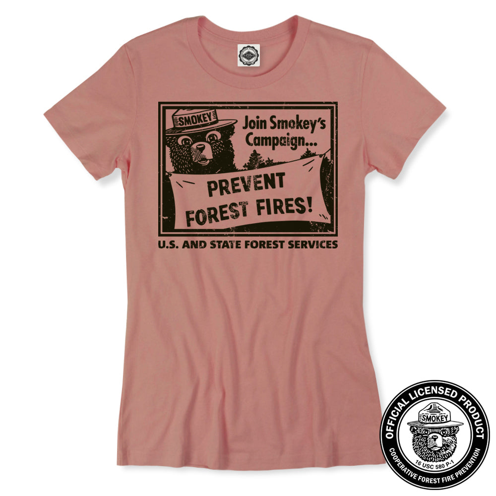 Smokey Bear "Join Smokey's Campaign" Women's Tee