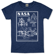 NASA Apollo Spacecraft Blueprint Men's Tee