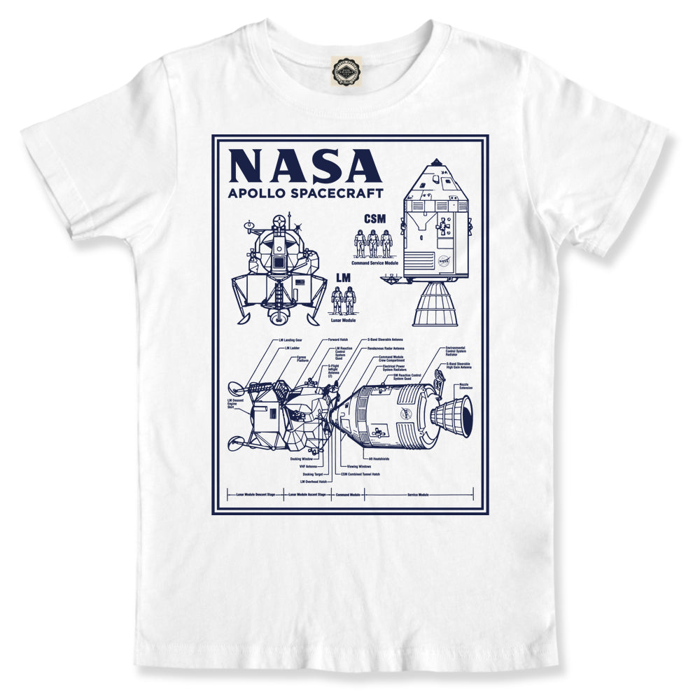 NASA Apollo Spacecraft Blueprint Toddler Tee