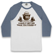 Smokey Bear's Campsite Rule Unisex Baseball Tee