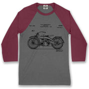 Harley-Davidson Motorcycle Patent Unisex Baseball Tee