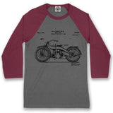 Harley-Davidson Motorcycle Patent Unisex Baseball Tee