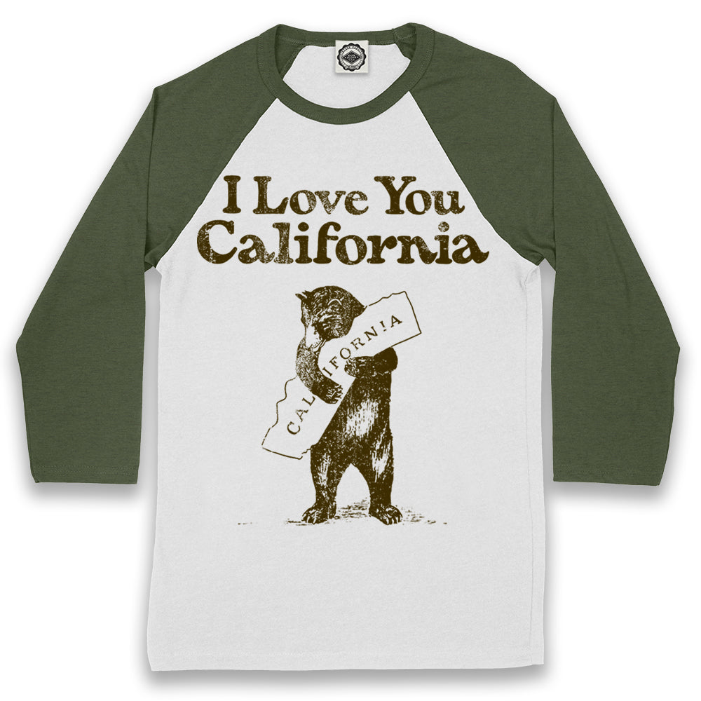 I Love You California Unisex Baseball Tee