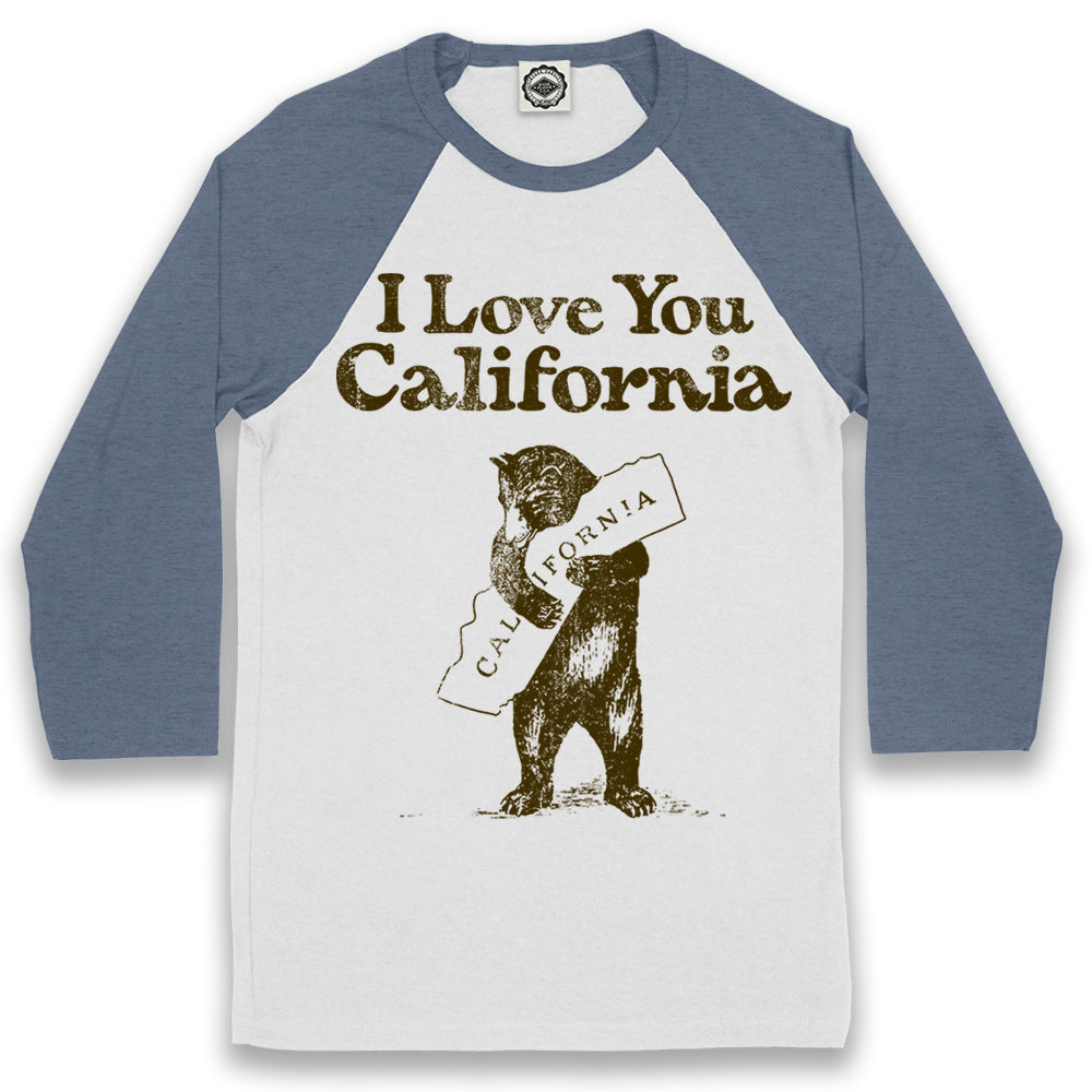 I Love You California Unisex Baseball Tee