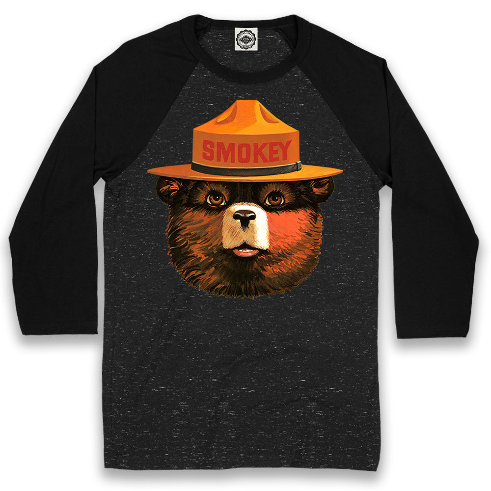 Multicolor Smokey Bear Unisex Baseball Tee